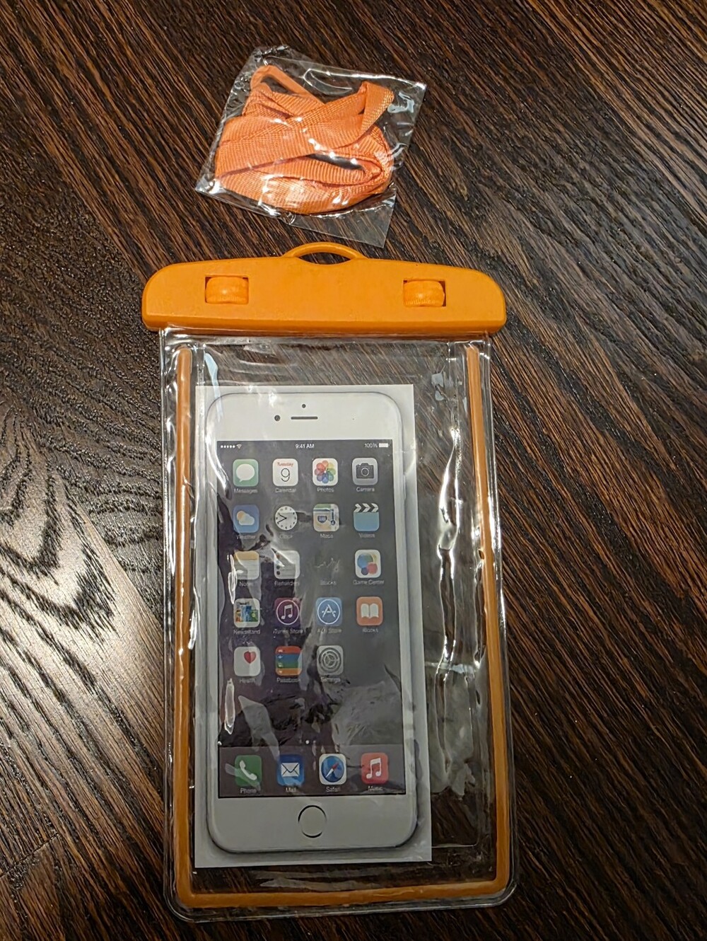 Orange Waterproof Phone Pouch